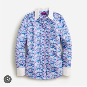 J. Crew | Women's LIberty Fabric Arrow Floral Slim Fit Shirt NWT Size 6